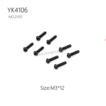 YIKONG YK4106 Pro Parts Pan head hex socket screws M3*12 21137