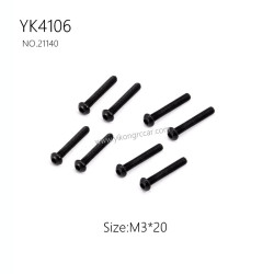 YIKONG YK4106 Pro Parts Pan head hex socket screws M3*20 21140