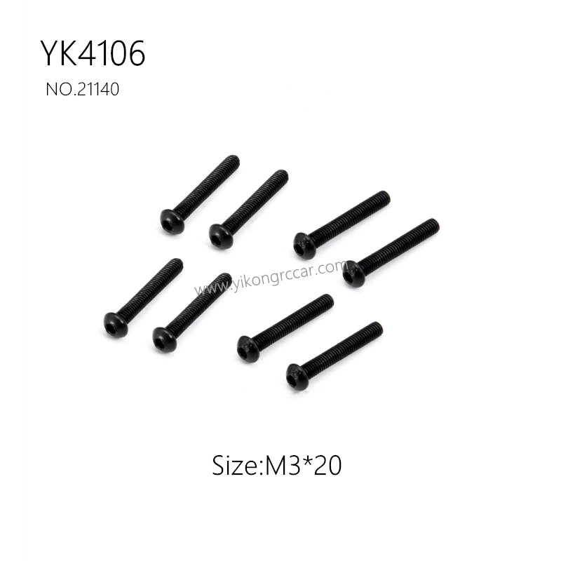 YIKONG YK4106 Pro Parts Pan head hex socket screws M3*20 21140