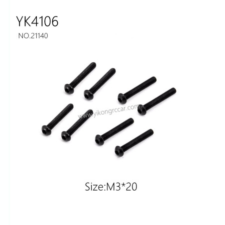 YIKONG YK4106 Pro Parts Pan head hex socket screws M3*20 21140