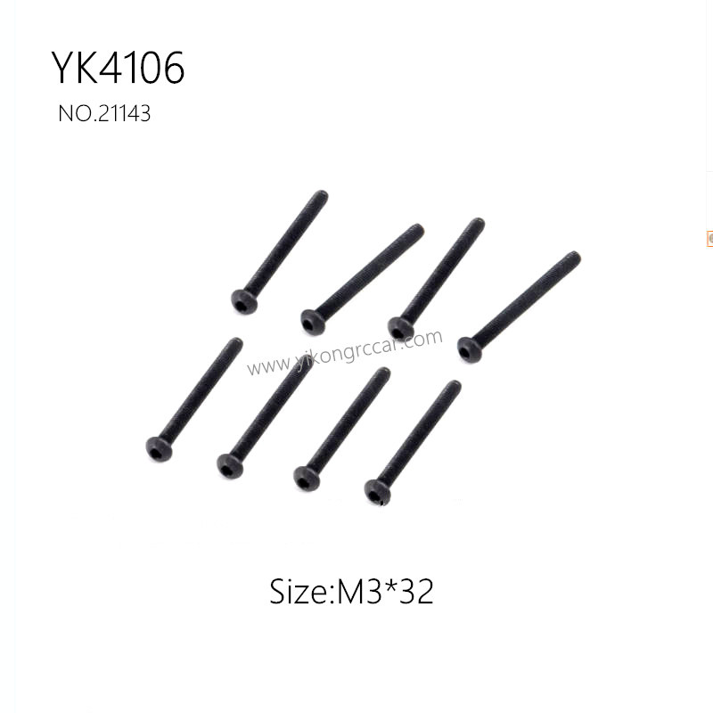 YIKONG YK4106 Pro Parts Pan head hex socket screws M3*32 21143