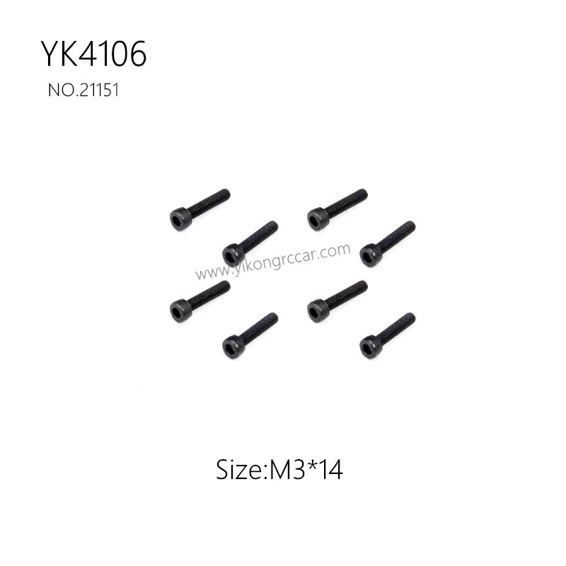 YIKONG YK4106 Pro Parts Cup head hex socket screws M3*14 21151