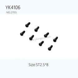 YIKONG YK4106 Pro Parts Pan head Cross Self-tapping Screw ST2.5*8 21155