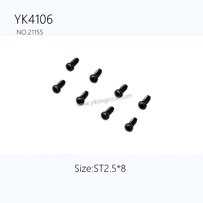 YIKONG YK4106 Pro Parts Pan head Cross Self-tapping Screw ST2.5*8 21155 YIKONG YK4106 Pro Parts Pan head Cross Self-tapping Screw ST2.5*8 21155