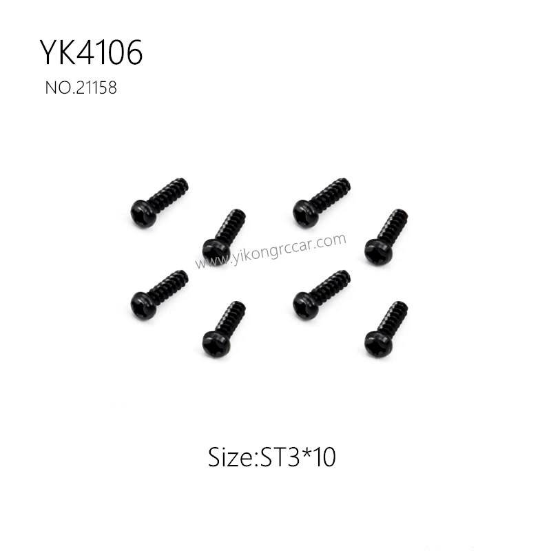 YIKONG YK4106 Pro Parts Pan head Cross Self-tapping Screw ST3*10 21158 YIKONG YK4106 Pro Parts Pan head Cross Self-tapping Screw ST3*10 21158