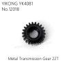 YIKONG YK4081 Pro RC Car Parts Metal Transmission Gear 22T 12018