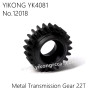 YIKONG YK4081 Pro RC Car Parts Metal Transmission Gear 22T 12018