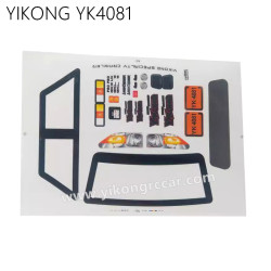 YIKONG YK4081 Pro RC Crawler Parts Original Sticker