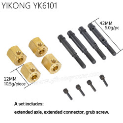 YIKONG YK6101 Upgrade Parts Extended Axle, Extended Connector and Grub Screw