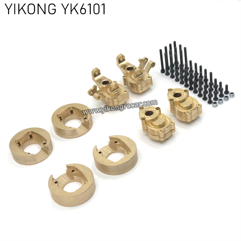 YIKONG YK6101 Upgrade Parts Brass Counterweight, Front and Rear Cups YIKONG YK6101 Upgrade Parts Brass Counterweight, Front and Rear Cups