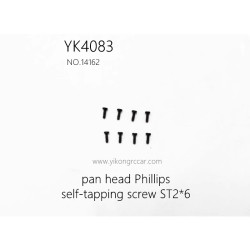 YIKONG YK4083 RC Truck Parts Pan head Phillips self-tapping screw ST2*6 14162