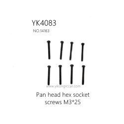 YIKONG YK4083 RC Truck Parts Pan head hex socket screws M3*25 14163