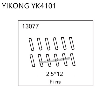 YIKONG YK4101 RC Car Parts Pins (2.5*12) 13077