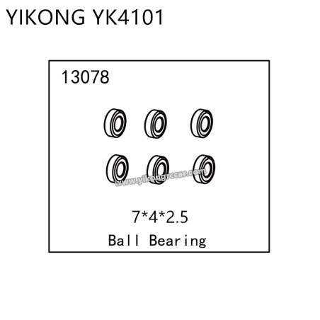 YIKONG YK4101 RC Car Parts Ball Bearing (7*4*2.5) 13078