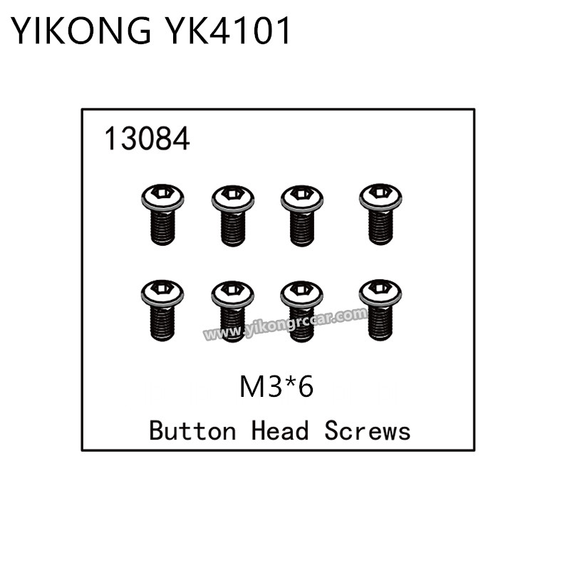 YIKONG YK4101 RC Car Parts Button Head Screws (M3*6) 13084 YIKONG YK4101 RC Car Parts Button Head Screws (M3*6) 13084