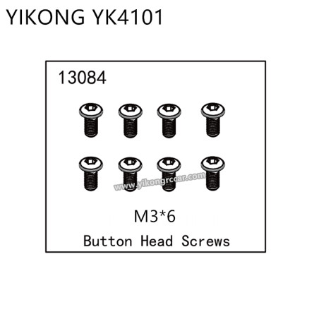 YIKONG YK4101 RC Car Parts Button Head Screws (M3*6) 13084