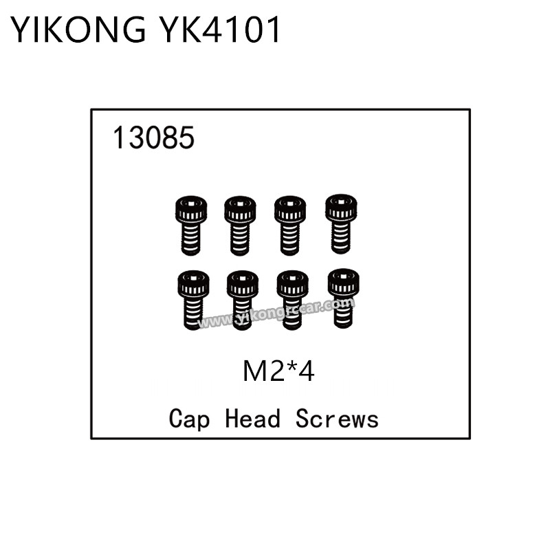 YIKONG YK4101 RC Truck Parts Cap Head Screws (M2*4) 13085 YIKONG YK4101 RC Truck Parts Cap Head Screws (M2*4) 13085