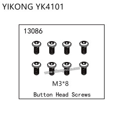 YIKONG YK4101 RC Truck Parts Button Head Screws (M3*8) 13086