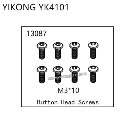 YIKONG YK4101 RC Truck Parts Button Head Screws (M3*10) 13087