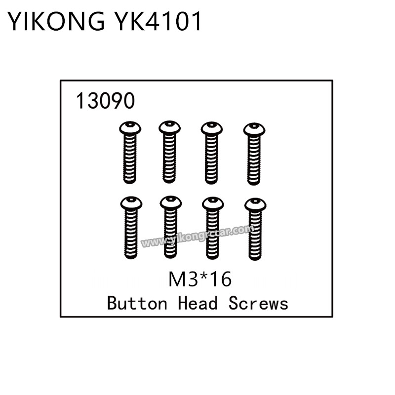 YIKONG YK4101 RC Truck Parts Button Head Screws (M3*16) 13090 YIKONG YK4101 RC Truck Parts Button Head Screws (M3*16) 13090