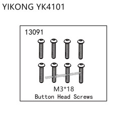 YIKONG YK4101 RC Truck Parts Button Head Screws (M3*18) 13091