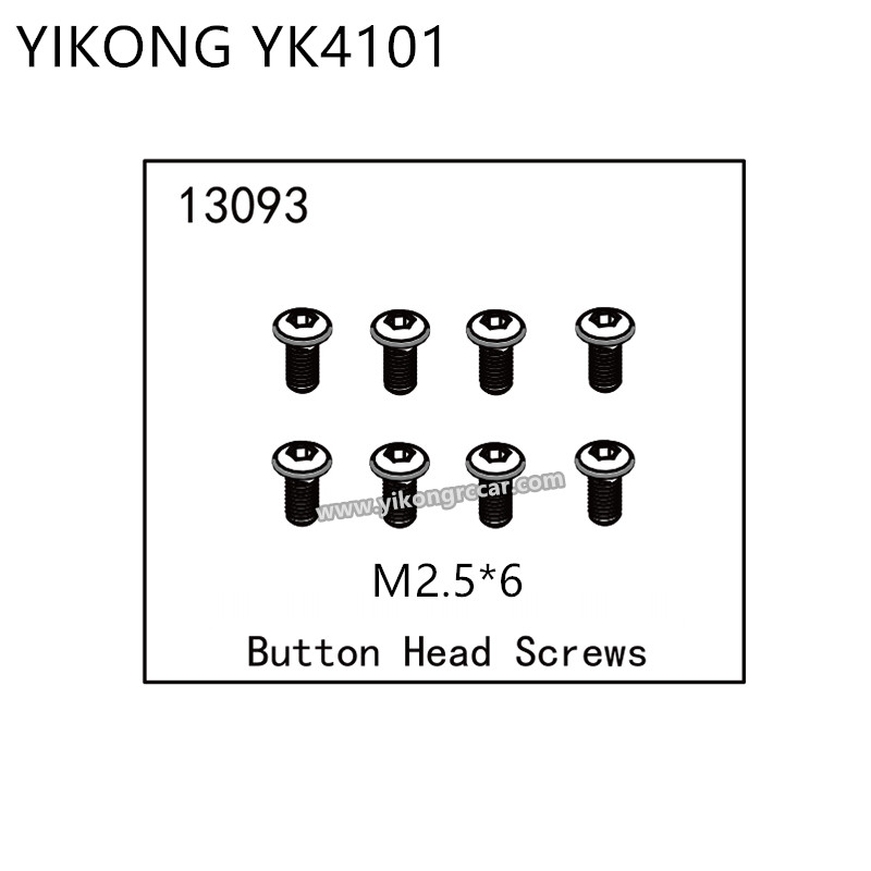 YIKONG YK4101 RC Truck Parts Button Head Screws (M2.5*6) 13093 YIKONG YK4101 RC Truck Parts Button Head Screws (M2.5*6) 13093