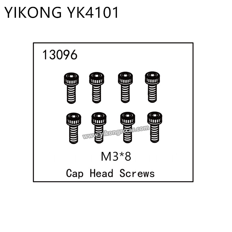 YIKONG YK4101 RC Truck Parts Cap Head Screws (M3*8) 13096 YIKONG YK4101 RC Truck Parts Cap Head Screws (M3*8) 13096