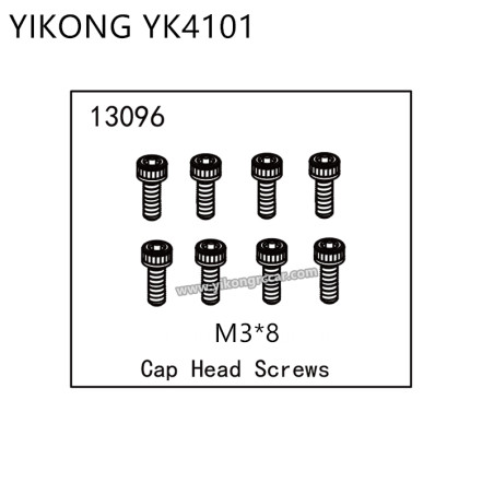 YIKONG YK4101 RC Truck Parts Cap Head Screws (M3*8) 13096