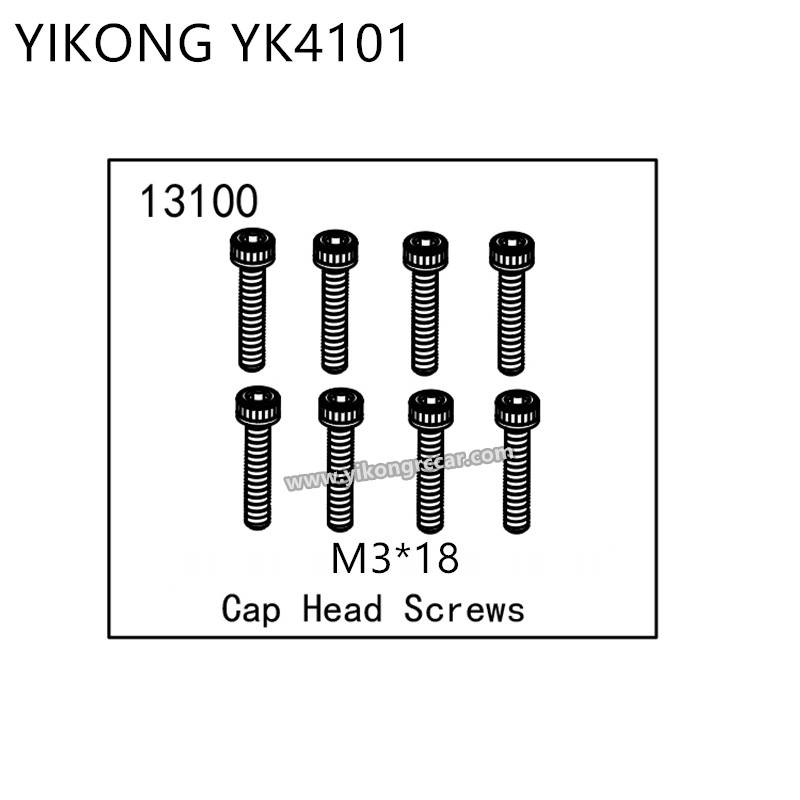 YIKONG YK4101 RC Truck Parts Cap Head Screws (M3*18) 13100 YIKONG YK4101 RC Truck Parts Cap Head Screws (M3*18) 13100