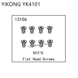 YIKONG YK4101 RC Car Parts Flat Head Screws (M3*6) 13106