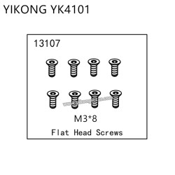 YIKONG YK4101 RC Car Parts Flat Head Screws (M3*8) 13107