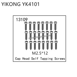 YIKONG YK4101 RC Car Parts Cap Head Self Tapping Screws (M2.5*12) 13109