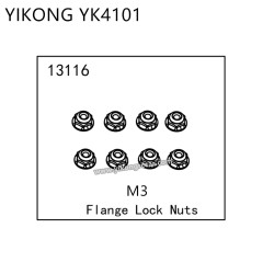 YIKONG YK4101 RC Car Parts Flange Lock Nuts (M3) 13116