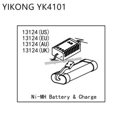 YIKONG YK4101 RC Car Parts Ni-MH Battery & A3 Charger 13124