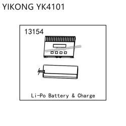 YIKONG YK4101 RC Crawler Parts 7.4V 6500MAH lithium Battery & B6 Charger 13154