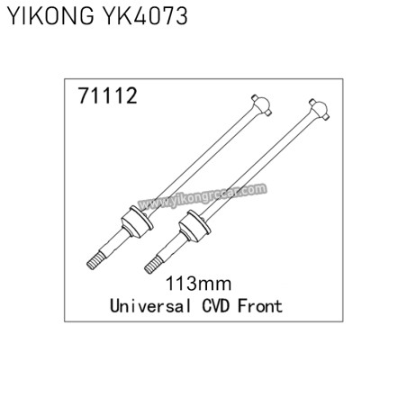 71112 YIKONG YK4073 RC Car Parts Universal CVD Front