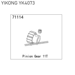 71114 YIKONG YK4073 RC Car Parts Pinion Gear 11T