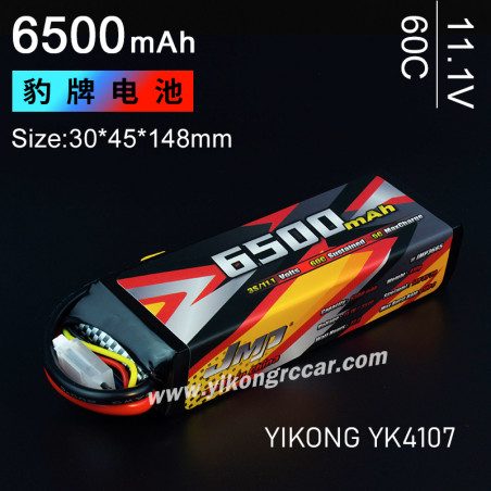 YIKONG YK4107 RC Car Parts 3S 11.1V 6500mAh Battery