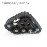 YIKONG 1/8 & 1/10 Series RC Car Parts All-terrain Tracked Kit (4 pcs) 13001T black