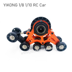YIKONG 1/8 & 1/10 Series RC Car Parts All-terrain Tracked Kit 13001T orange