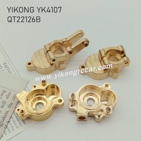 YIKONG YK4107 Upgrade Parts Brass Rear Axle Cup Gear Cover QT22126B