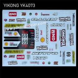 YIKONG TB7 YK4073 Parts Stickers
