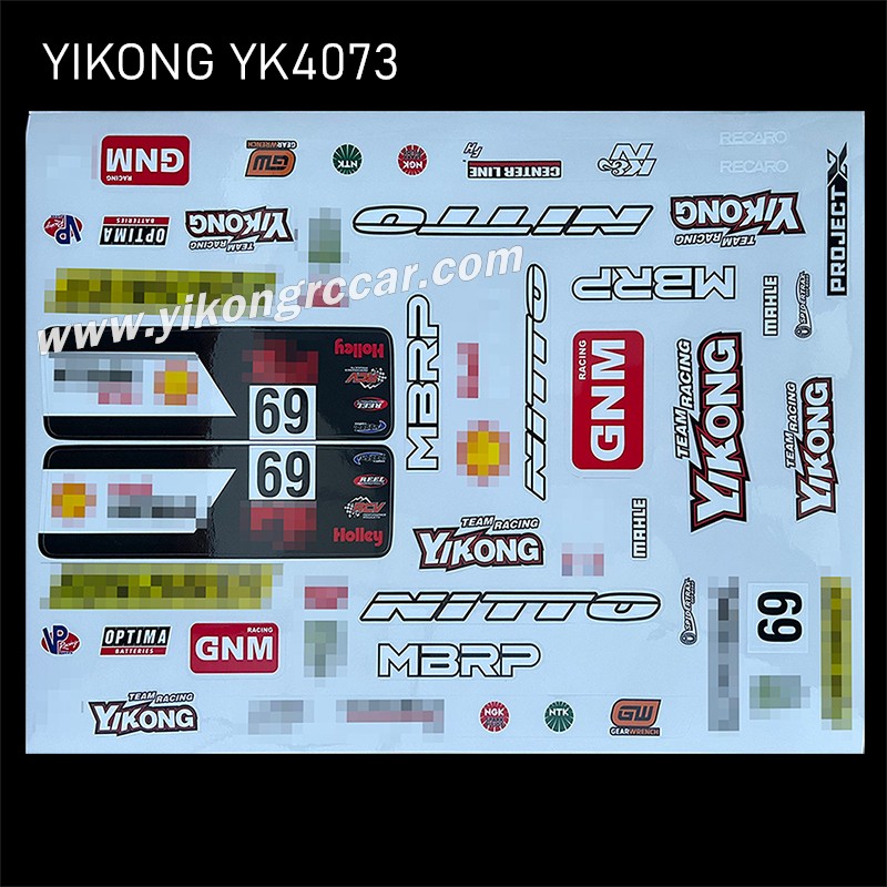 YIKONG TB7 YK4073 Parts Stickers