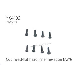 YIKONG YK4102 Pro Parts Cup head/flat head inner hexagon M2*6 13110