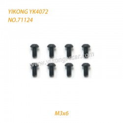 YIKONG YK4072 DF7 RC Short Truck Parts Button Head Screw (M3x6) 71124