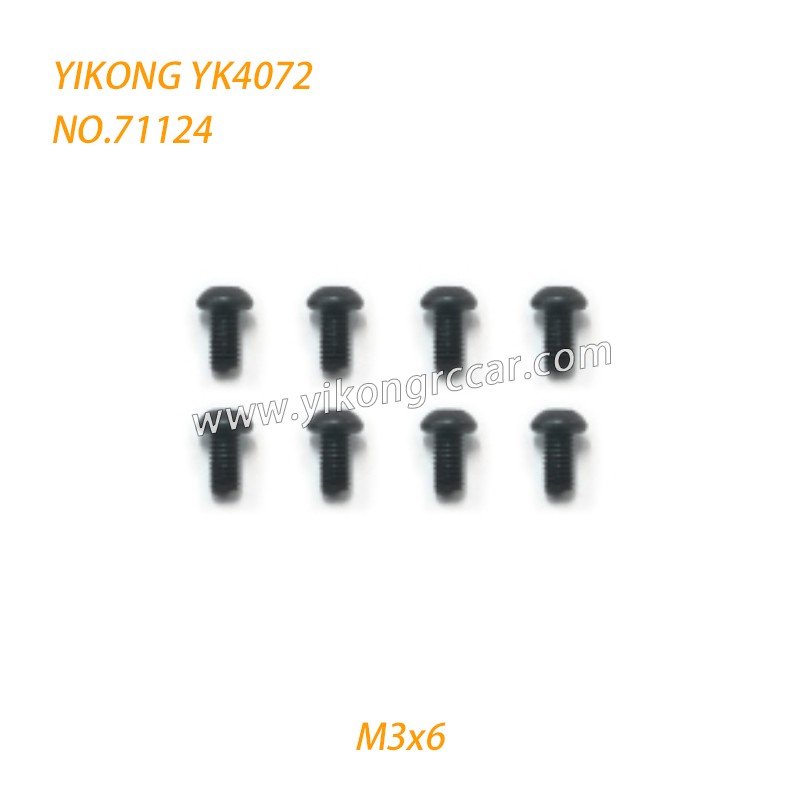 YIKONG YK4072 DF7 RC Short Truck Parts Button Head Screw (M3x6) 71124 YIKONG YK4072 DF7 RC Short Truck Parts Button Head Screw (M3x6) 71124