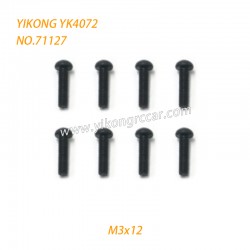 YIKONG YK4072 DF7 RC Short Truck Parts Button Head Screw (M3x12) 71127