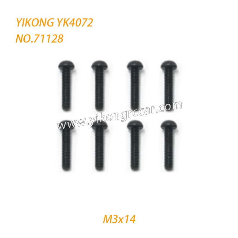 YIKONG YK4072 DF7 RC Short Truck Parts Button Head Screw (M3x14) 71128 YIKONG YK4072 DF7 RC Short Truck Parts Button Head Screw (M3x14) 71128