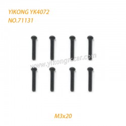 YIKONG YK4072 DF7 RC Short Truck Parts Button Head Screw (M3x20) 71131