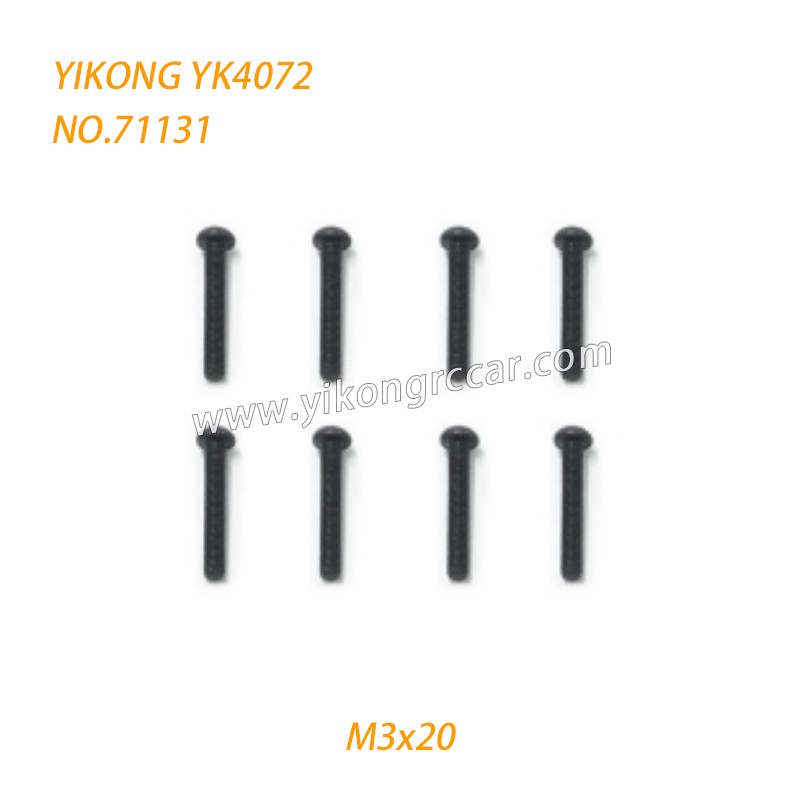 YIKONG YK4072 DF7 RC Short Truck Parts Button Head Screw (M3x20) 71131 YIKONG YK4072 DF7 RC Short Truck Parts Button Head Screw (M3x20) 71131